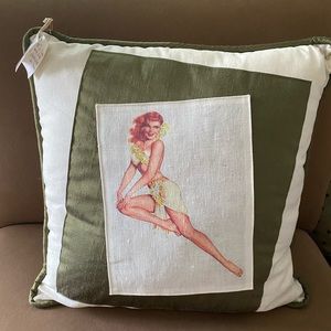 Silk & Linen PinUp Pillow